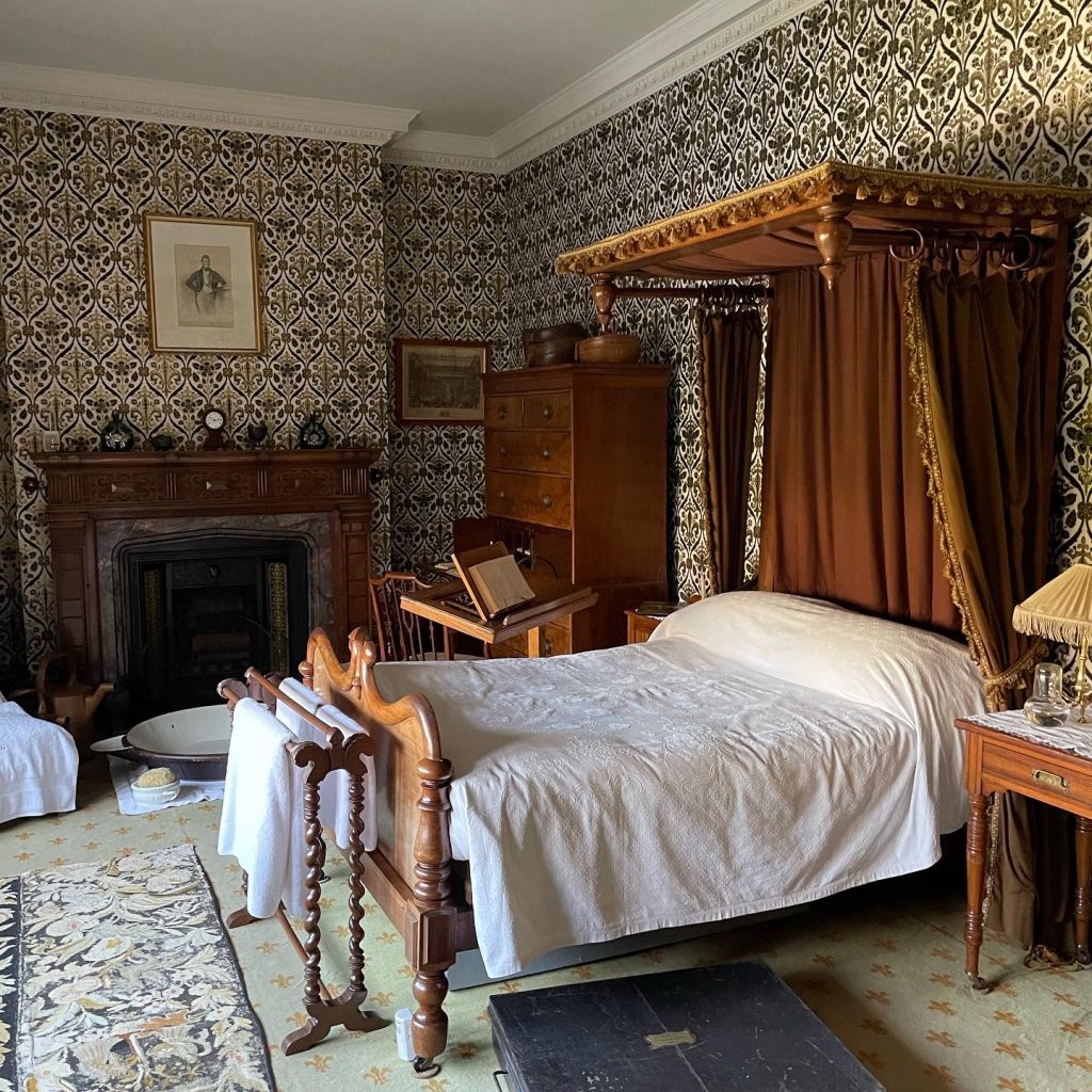 Gentleman's bedroom at Lanhydrock Cornwall